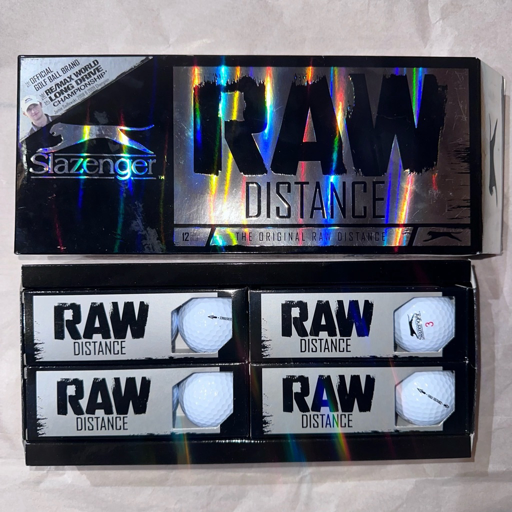 NIB Slazenger Raw Distance Golf Balls Set Of 12
